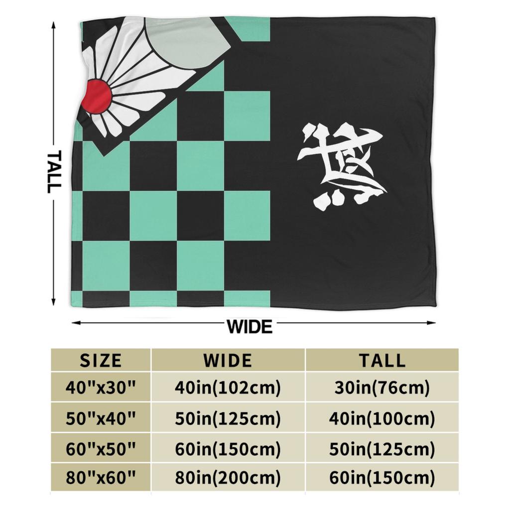 Kimetsu No Yaiba Tanjiro Kamado Coperta Flanella Novità Morbida Plaid per Letto Divano Autunno/Inverno
