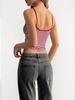 Retro Striped Low-Cut High-Waist Slim-Fit Women's Crop Vest - 2026 Spring/Summer Collection