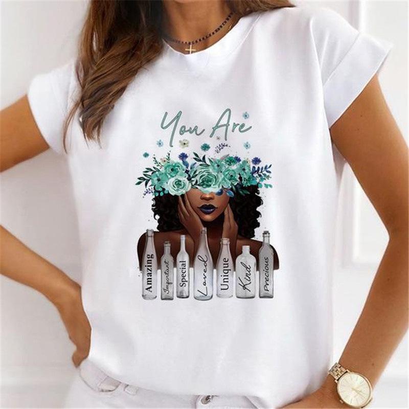 Explosive Sunflower Flower Base Casual White Shortsleeved Womens Tshirt Oversized T Shirt Harajuku Tops