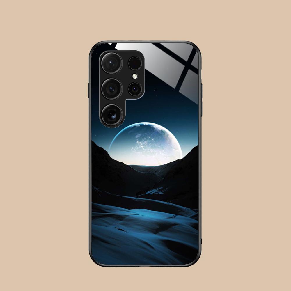 Luna Moon Mobile Cell Phone Case for Samsung Galaxy A56 55 54 53 52 51 36 35 34 23 16 15 5G Glass Colorful Cover Cover Luxury