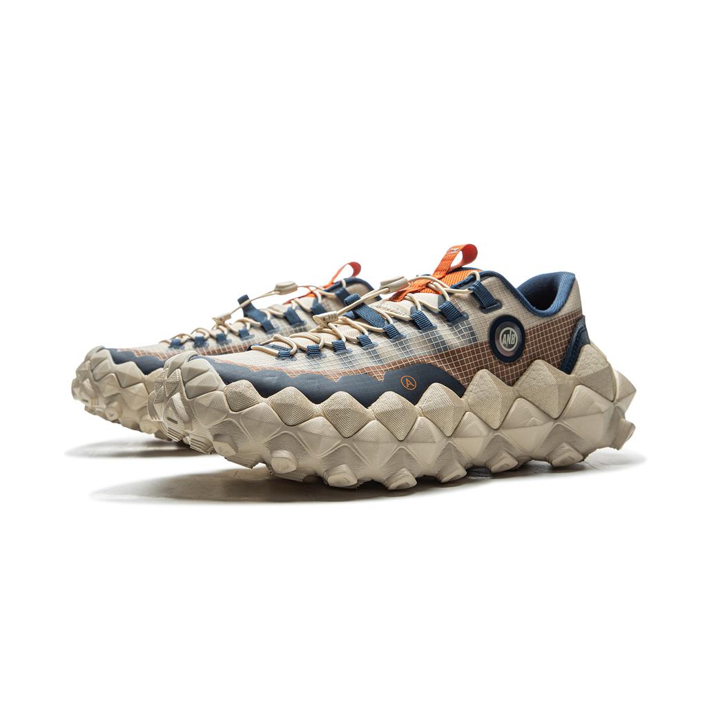 New ANB X LiNing Anti Slip Wear Resistant Low Top Casual Shoes Unisex Rabbit Fur Gray AZGV113-6