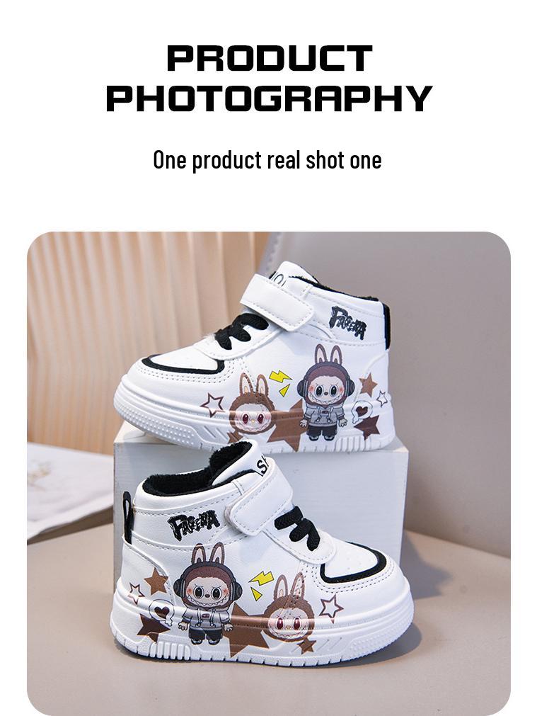Autumn/Winter 2025 Girls' Cute Rabbit Toddler Sports Shoes - Soft Sole, Versatile, White