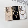 Applicable to Samsung S26Ultra mobile phone case solid color electroplating magnetic suction S25plus anti-drop S24 advanced sense protective case