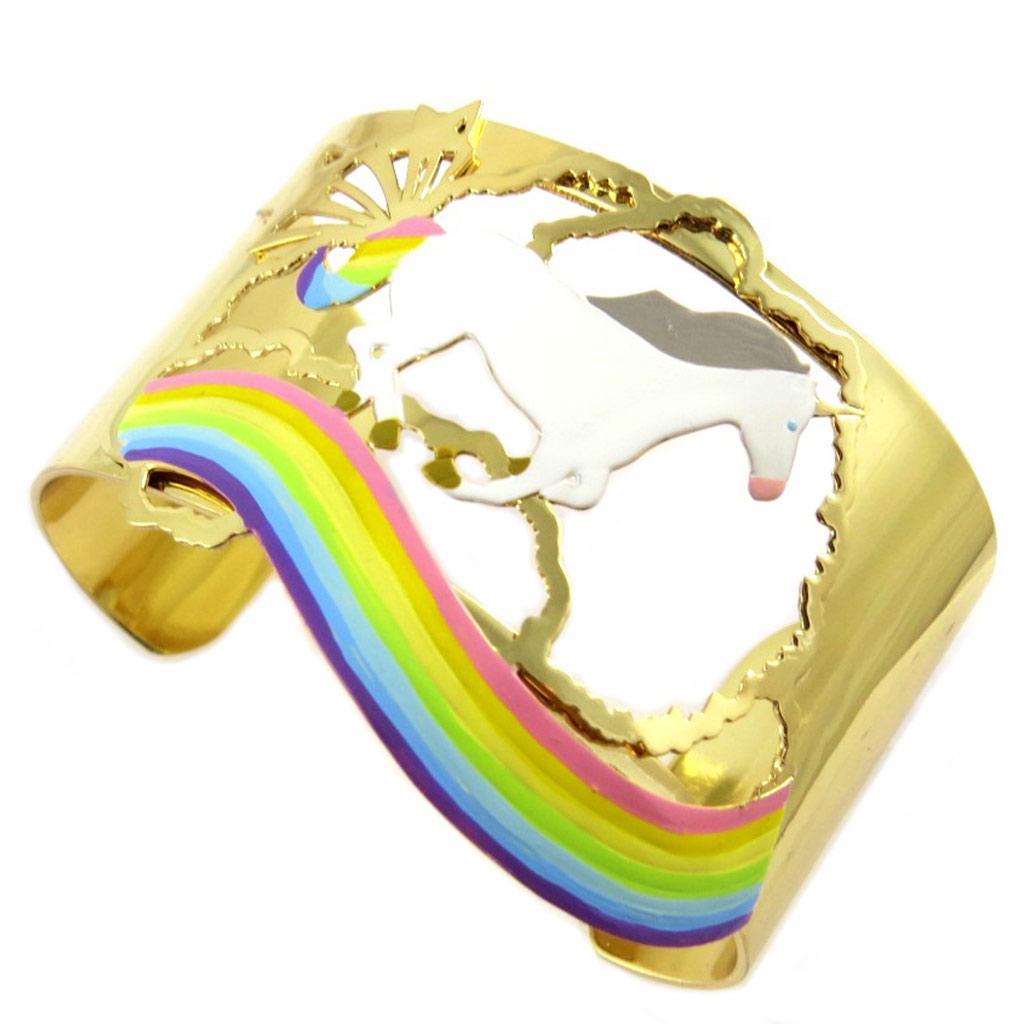 Les Trésors De Lily [P1996] - Handmade Bracelet 'Monde Merveilleux' (Unicorn) Multicolored - 53 Mm 37 Mm