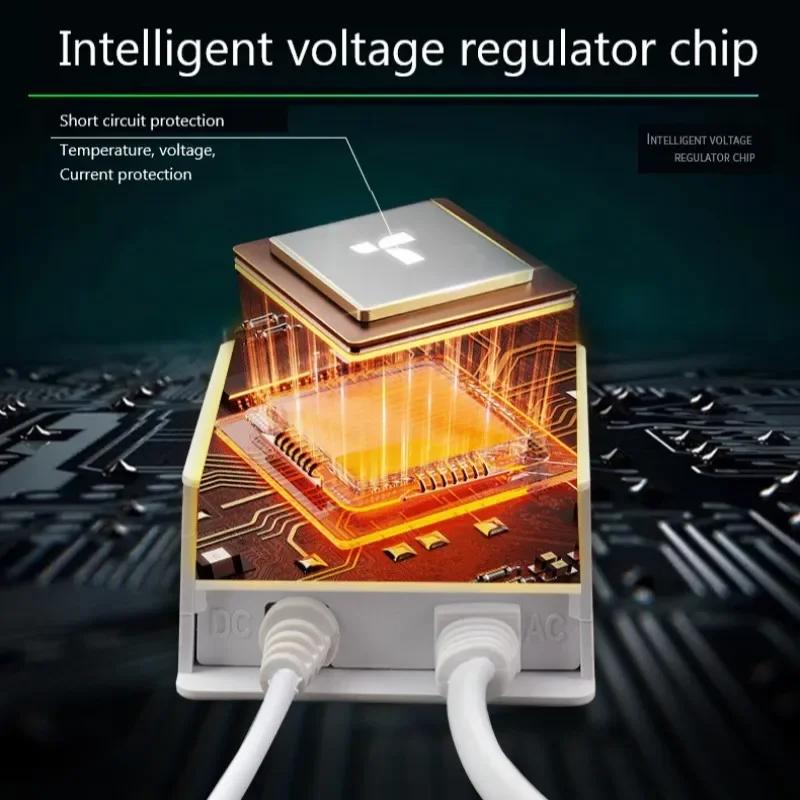 Power Adapter US/EU Outdoor Waterproof AC 110-240V Input DC 12V Volt Output Supply Charger Europe Universal Adapter Converter