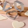 3 Pezzi Taglia Cracker per Cottura Acciaio Inossidabile Taglia Fondant Rilascio Facile Antiaderente Strumento per Fare Cracker Per Sandwich Muffin