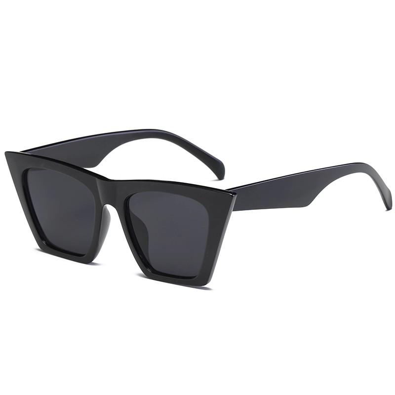 

Retro Oversized Cat Eye Sunglasses Women Luxury Brand Designer Outdoor Traveling Drive Simple Style Sun Glasses Female UV400 чёрный