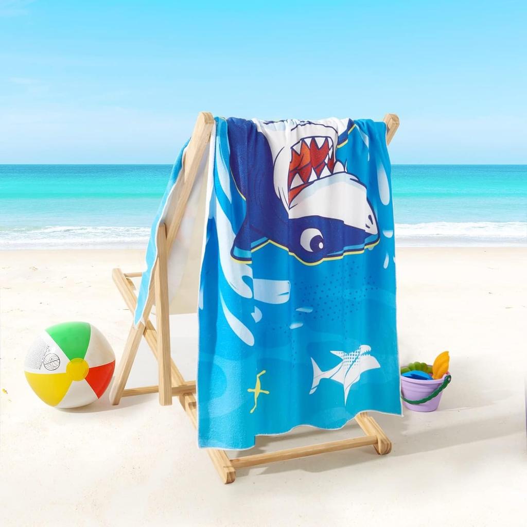 1PC Big Sharks Beach Towel for Family stuffs friends Gifts Quick-Dry Sand free For Bath Yoga Tourism Beach GYM Camping Swimming
