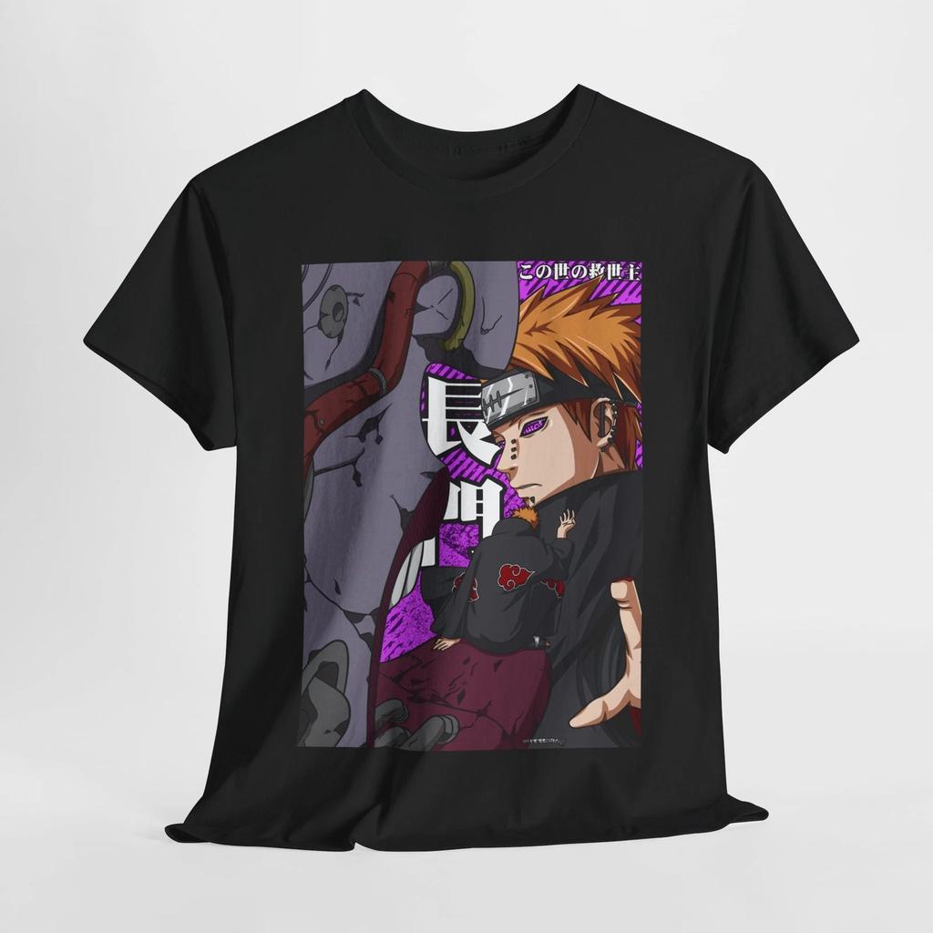 Men's Anime T-shirt Akatsuki Payne Six Yahiko Printed Short Sleeved Summer Loose Sports Children's Top