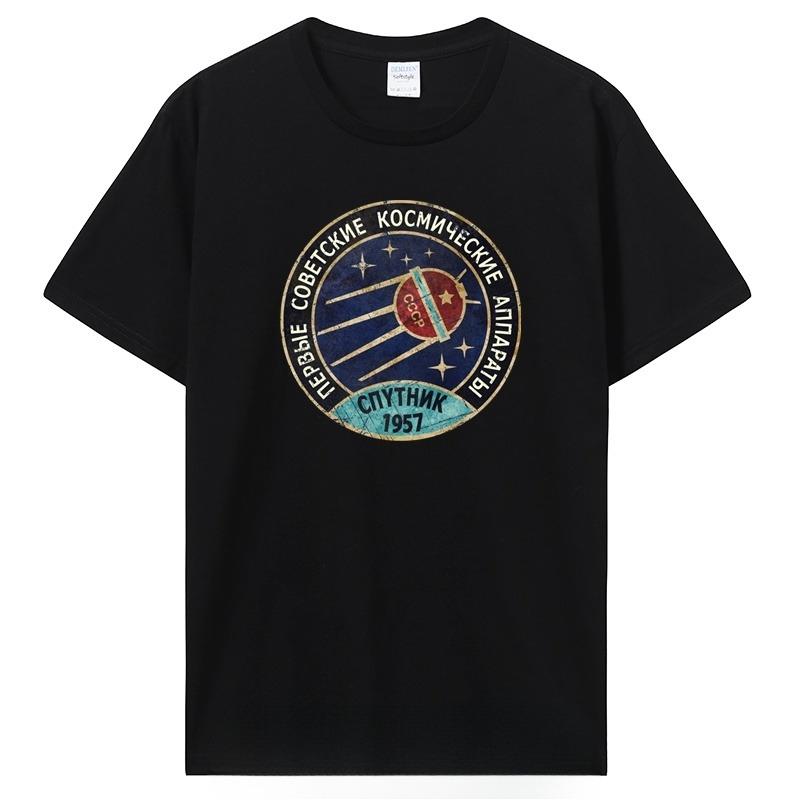 Russia CCCP Yuri Gagarin TShirt Unisex Group Team Soviet Retro Tee Sputnik Space Exploration Program 2026 Summer Unisex Women T Shirt M