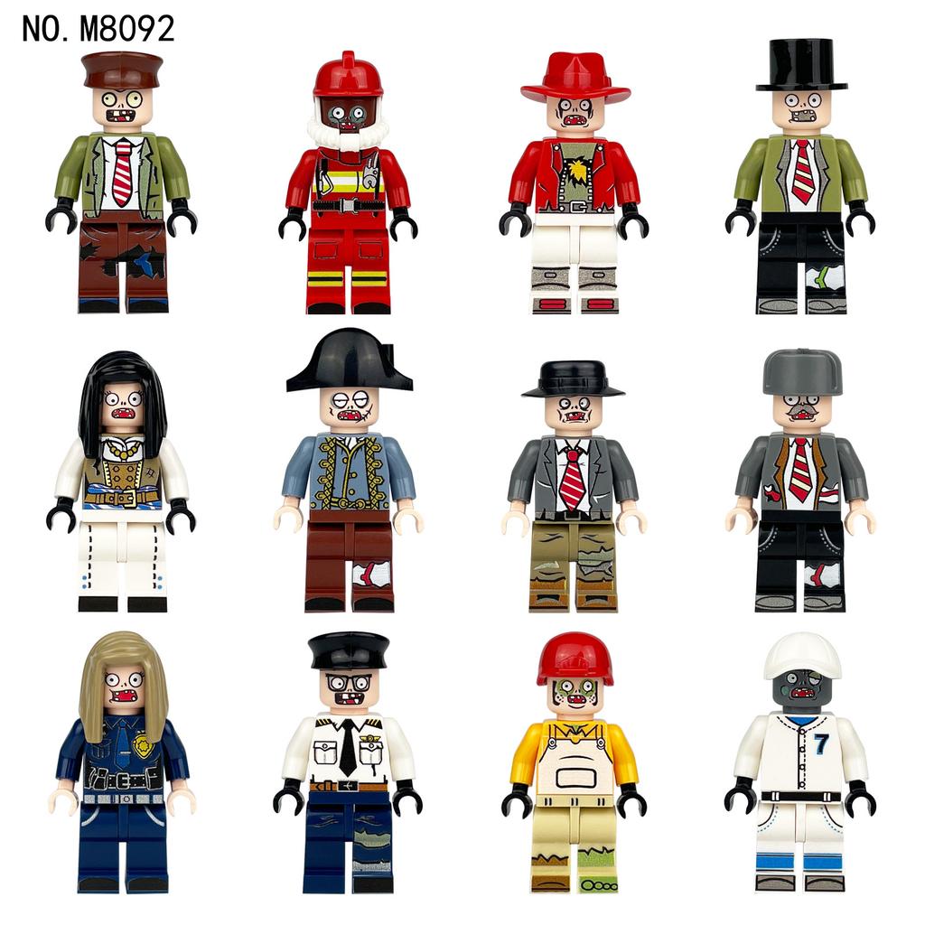 Zombie doll Building blocks, humanoid dolls, toys, digital action figures assembled toys crawler children's educational toys