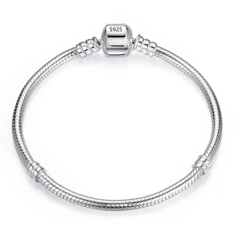 High Quality Bracelet 925 Sterling Silver Classic Bucket Buckle Bracelet Fit Original Charm Beads DIY Women's Jewelry Gifts