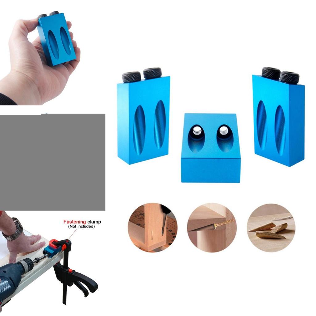 Premium Quality Pocket Hole Jig Kit With Versatile 6/8/10mm Drive Adapters For Seamless Woodworking
