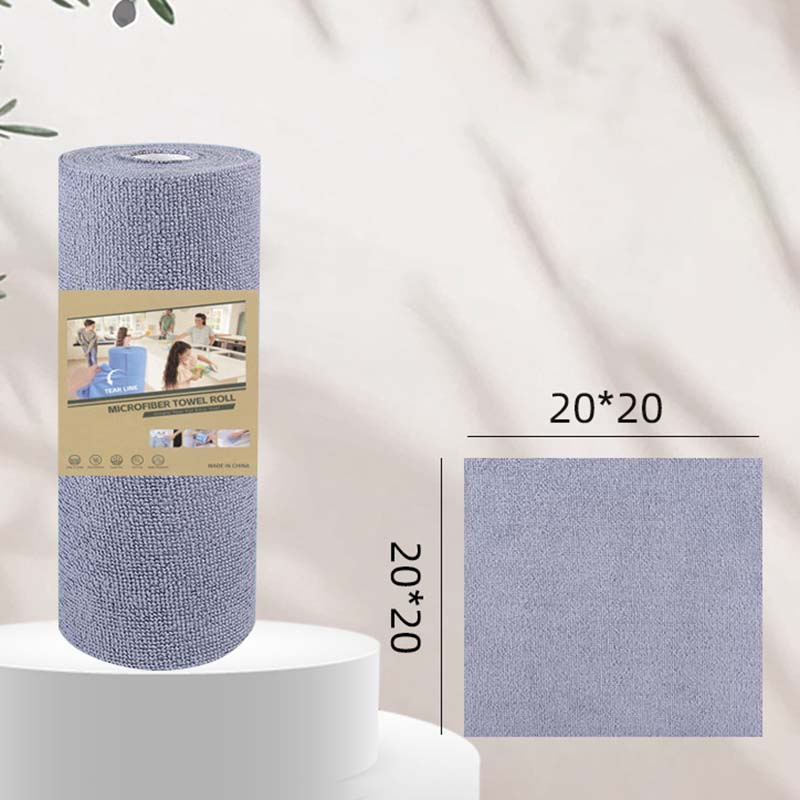 Tear-off Cleaning Cloth Roll - Durable Reusable Dish Towel for Kitchen, Greaseproof and Quick Drying, Microfiber Hand-tear Rags