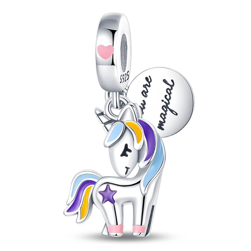 Kupfer Einhorn Fee Insekt Blume Perlen Anhänger Passend Kompatibel Mit Pandora Authentischen Armbändern DIY Schmuck Geburtstagsgeschenk Jubiläum