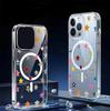 Cute Heart Magnetic Case for iPhone 14-17 Pro Max - Transparent Full Coverage