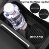 2Pcs Car Waterproof Coaster Non Slip Water Cup Pad Mat For Mercedes Benz AMG GLC W203 W206 W220 W205 W211 W212 W201 W210 GLK GLE
