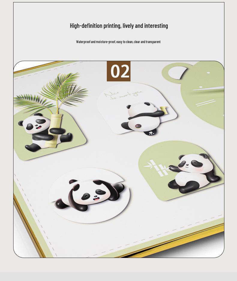 Modern Luxury Panda Wall Clock: High-End Creative Home Decor for Living Room