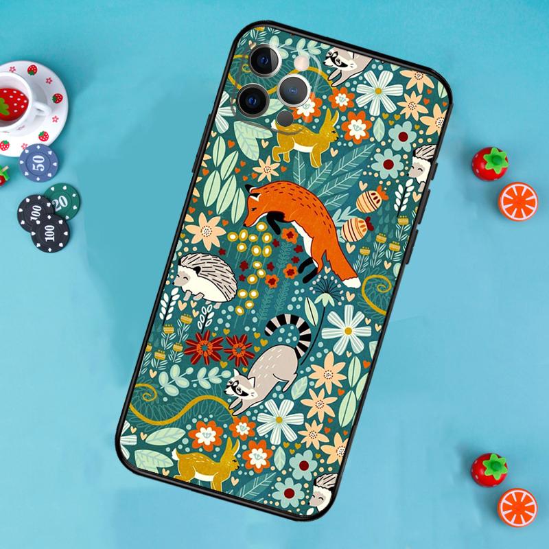 Cute Hedgehog Phone Case For iPhone 17 Air 16 15 14 13 11 12 Pro Max 13 12 mini 15 16 Plus 16e Cover Funda
