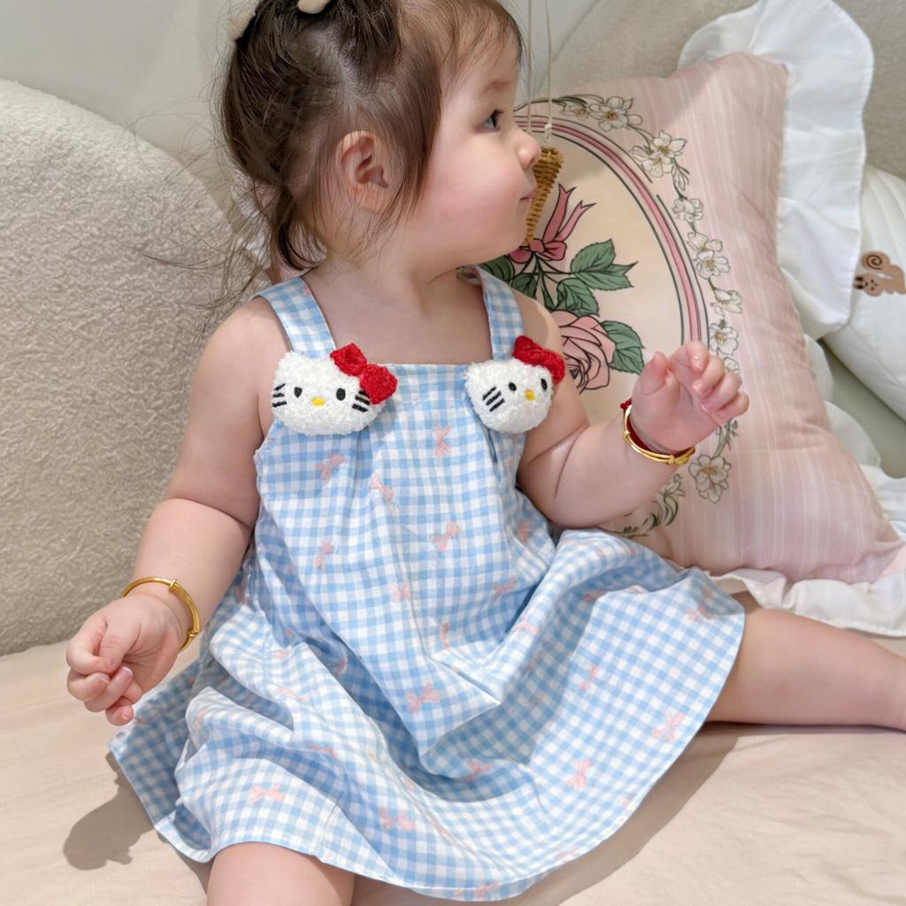 Baby Girl Summer Cartoon Princess Dress Infant Breathable Sleeveless Sundress Cute Toddler Clothes