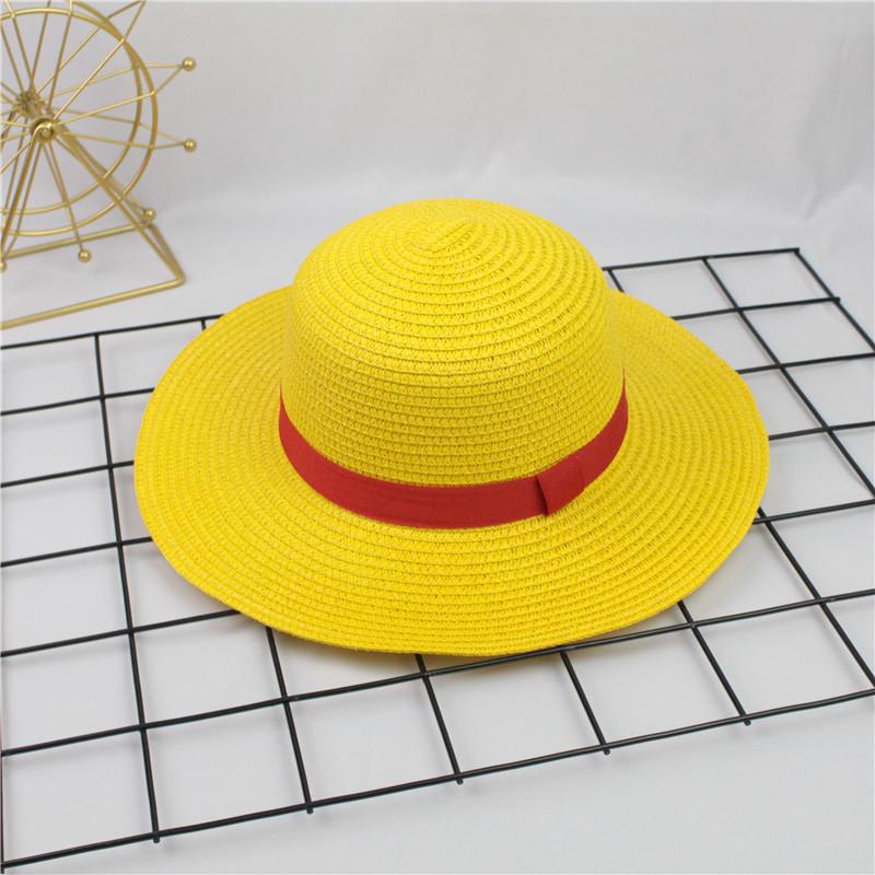 Hat Female Anime ONE PIECE Luffy Cos Anime Hat Straw Hat Summer Beach Sunshade Sun Protection Cool Hat