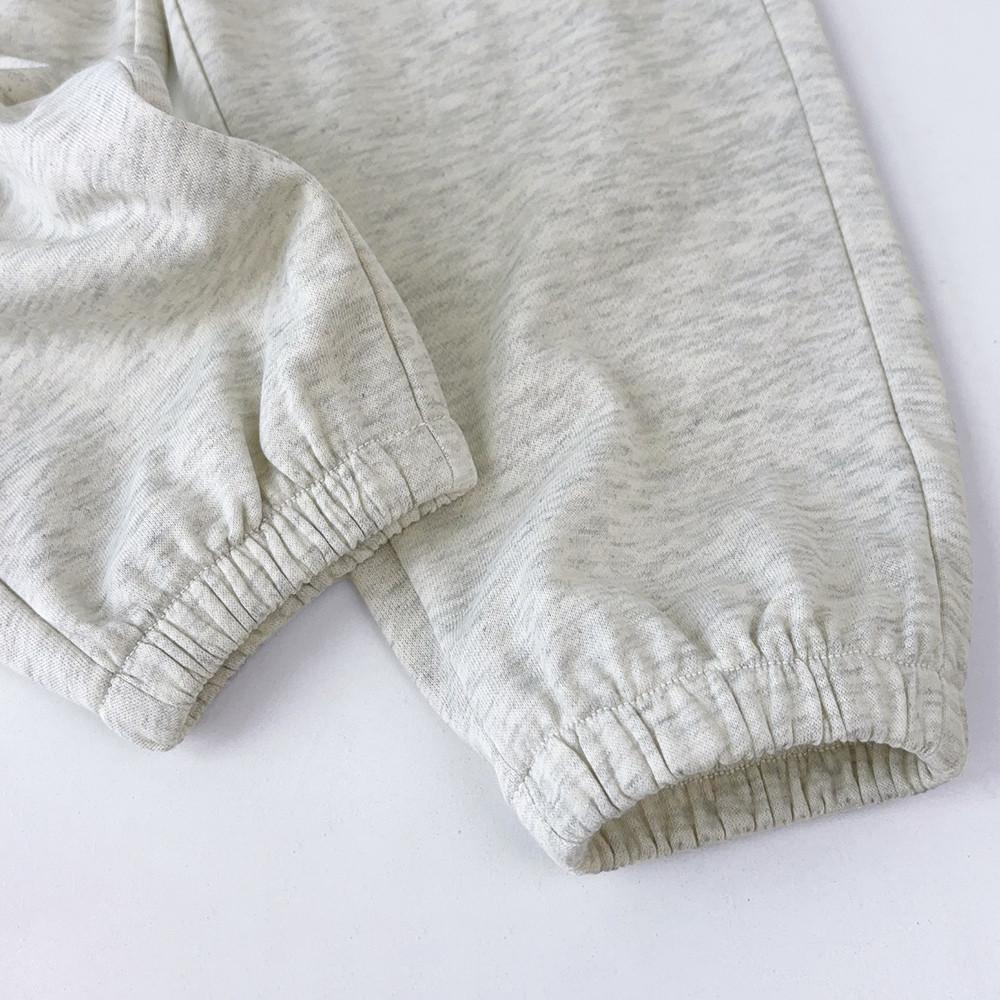 Bear Leader Autumn Girls' Set Grey Long Sleeve Letter Embroidered Top+Solid Color Pants Two Piece Set 3-7 Year Old Children's Casual Wear TZ218