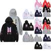 Bts Hoodie With Embroidered Graphic Cotton Fleece For Youth Casual Wear