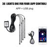 Automotive Interior Decorative Lights LED Car Foot Light 24/36/48/72 LED Atmosphere Lamp Ambient Lamp Remote/Voice  Control