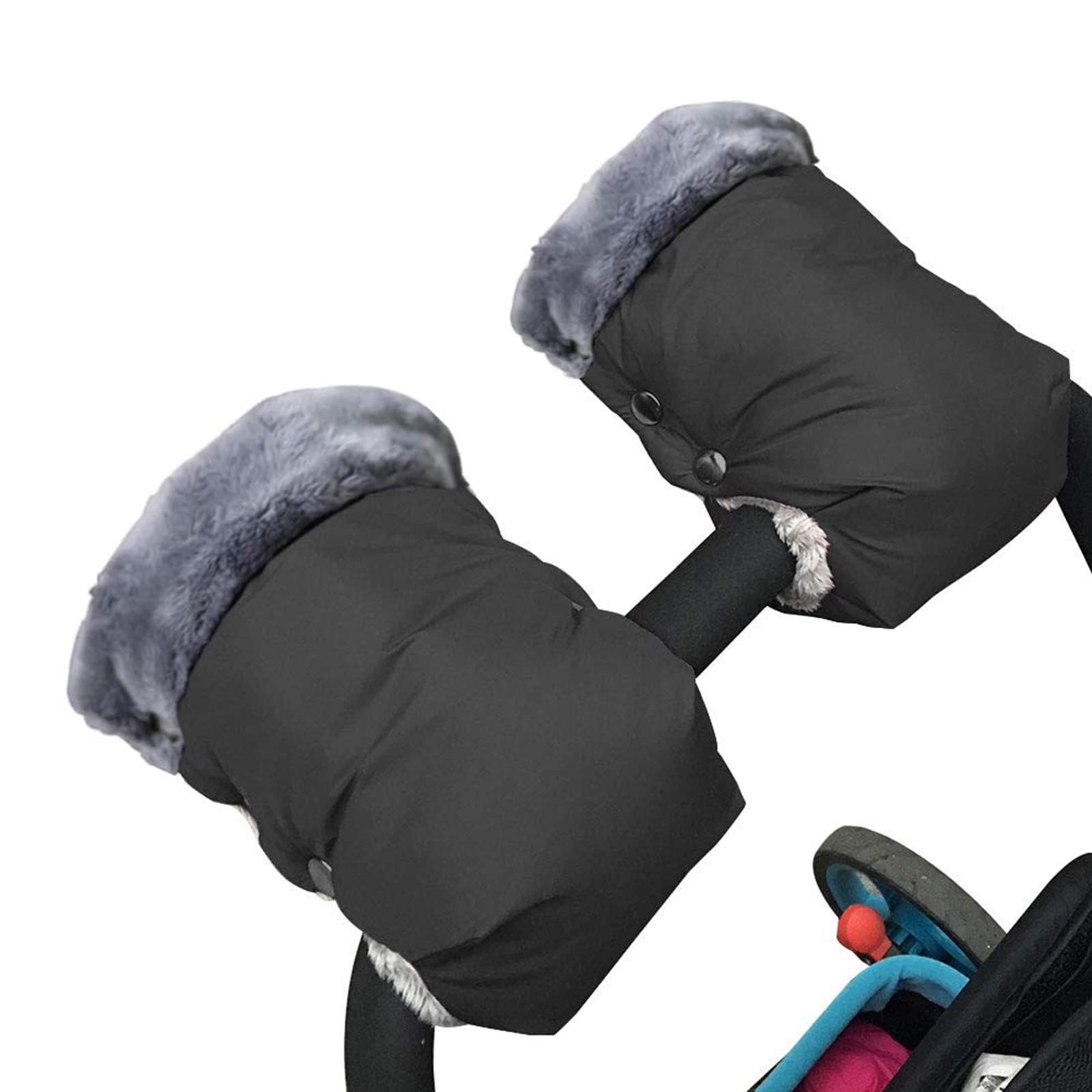 

Stroller Stroller Handle Easy to Perfect for Stroller Accessories Gloves, Covers, Warm, Thick, Water-Repellent, Warm, Hand-Worn, Cold-Proof, Install, чёрный