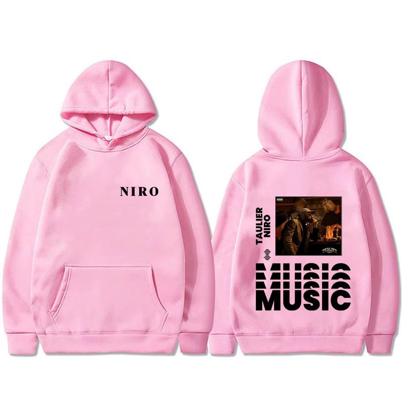 Rapper Niro Taulier Album Graphic Hoodie Men Women Hip Hop Rock Sweatshirt Unisex Fashion Vintage Casual Fleece Cotton Hoodies