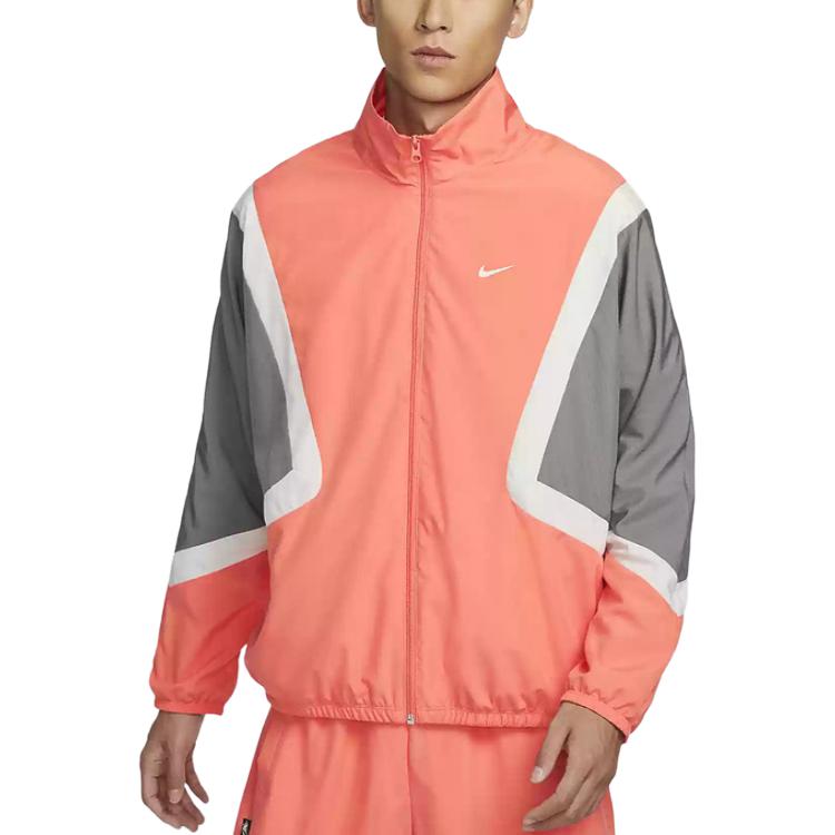 Nike As M Nk Df Wvn Icon Jacket Startfv Color Block Loose Retro Sports Woven Stand Collar Long Sleeve Jacket Men Jacket Red FZ0249-643