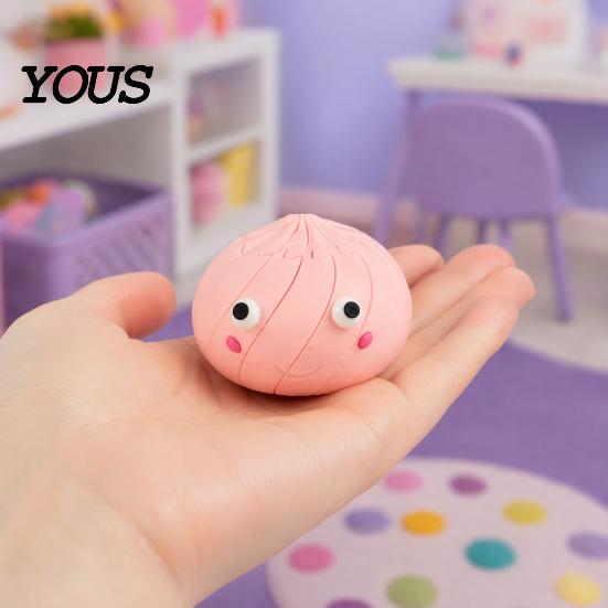 Soft Pastel Stress Toys 3D Printed Bun Fidget Toy, Twist And Turn Relief Desk Fidget, Colorful Mood Boosters Relieve Anxiety Dumpling