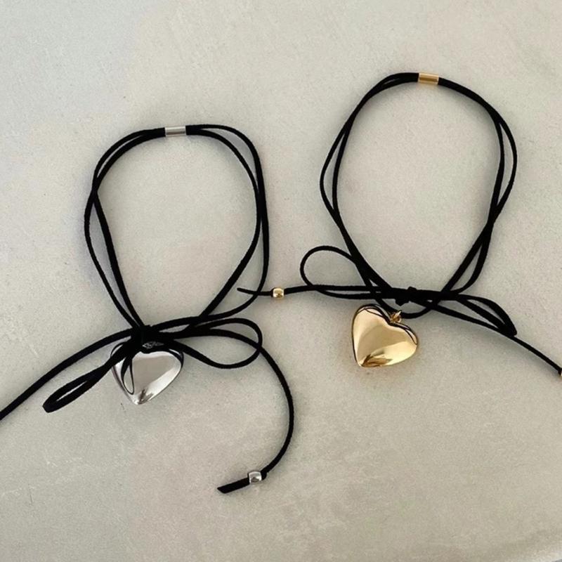 10 Pieces Sweet Heart Pendant Necklace and Earrings Peach Heart Pendant with Hole Heart Pendant for DIY Necklace Making