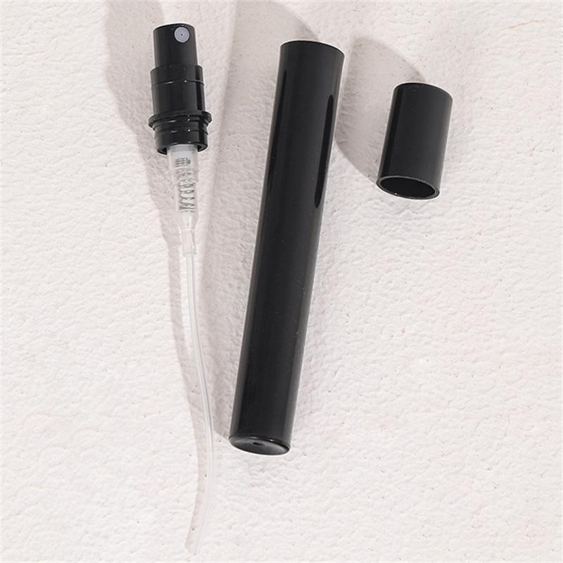 10/100pcs 2ML 3ML 5ML Black Portable Plastic Spray Bottle Perfume Bottle Atomizer Mini Sample Test Tube Thin PET Vials Wholesale