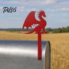 Talos Metal Mailbox Flag Replacement, Decorative Dragon Stake Sign, Winged Shape Ornament for Outdoor Mail Box Decoration