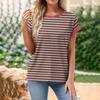 Striped T-Shirt Women Tees 3D Print Short Sleeve Comfortable Sportwear T Shirts