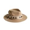 Color Blocking Wildleder Fedora Hüte für Damen Herren Großer Breiter Rand Klassischer Wildleder Panama Hut Western Partyhut Sombrero Rockero Mann