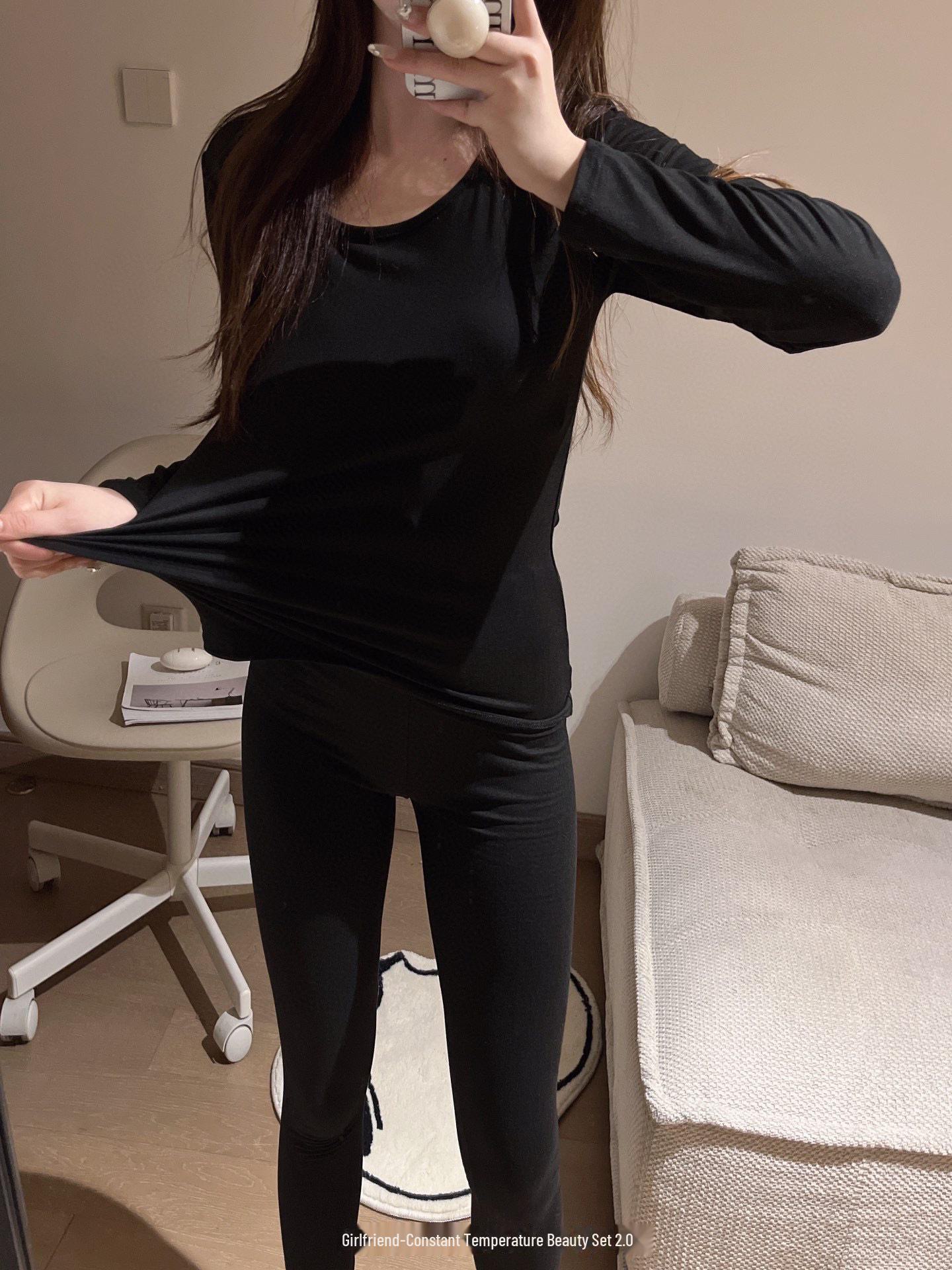 

Women s Seamless Thermal Skincare Underwear Suit - Autumn/Winter One Size [80-140 kg]