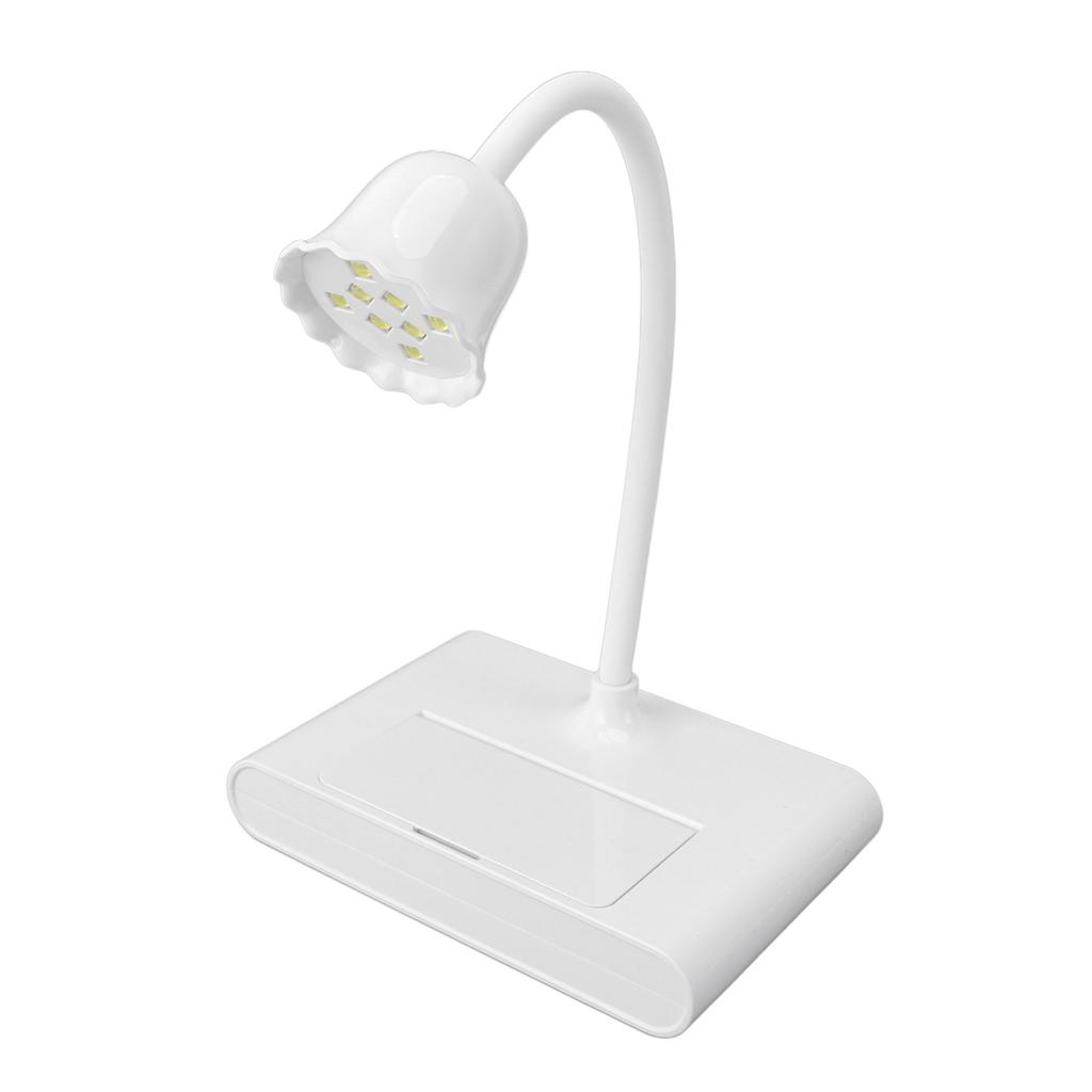 UV Light Gel Nails 8 LED 20W 360 Degree Adjustable Angle 60S Timing Desk Lamp for Nail Gel Curing with Mirror Plug in