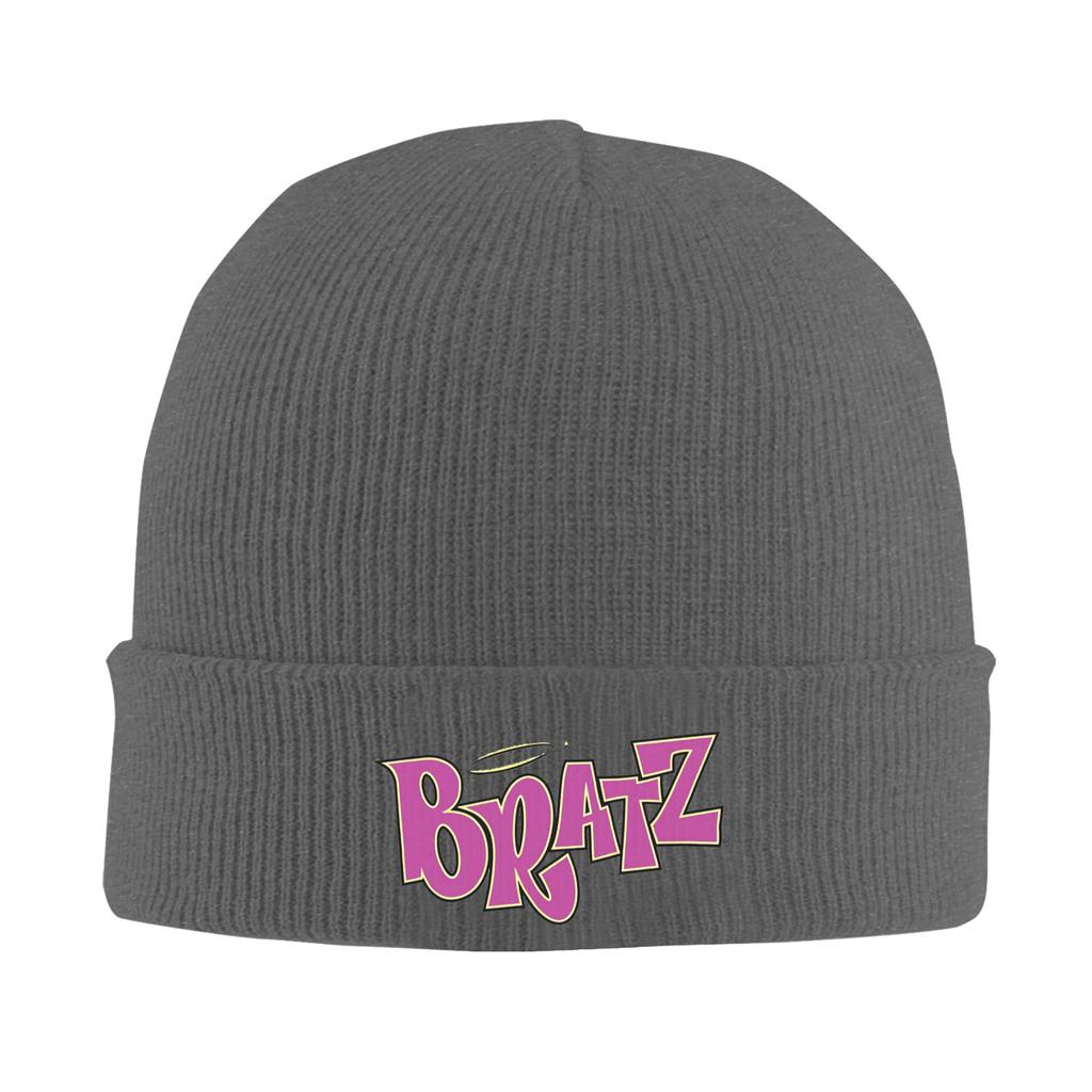 bratz logo Warm Knitted Cap Winter Knit Bonnet Hat Skullies Beanies Hip Hop Caps for Unisex