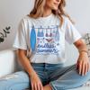 Endless Summer Beach Clothes Line Tee | Surfboard Bikini Graphic