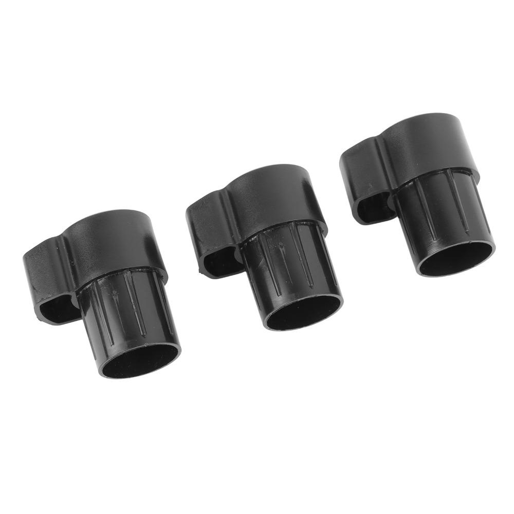 3PCS ABS Plastic Saxophone End Cap Plug Anti-bump Cap Black Bent Neck Protectors  For Saxophone