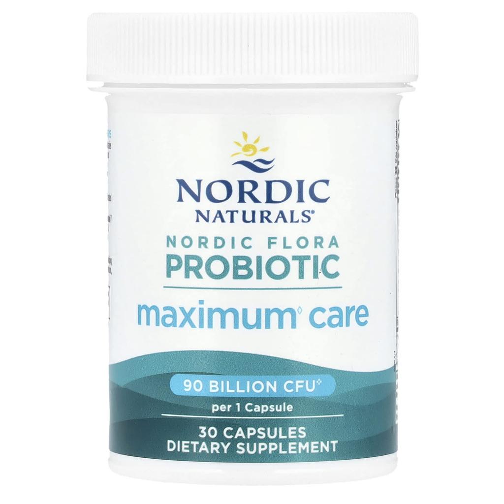 Nordic Flora Probiotic, Maximum Care, 90 Billion CFU, 30 Capsules