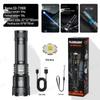 Rechargeable Outdoor Mini LED Flashlight with Laser Cannon Beam and Long Battery Life