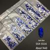 6-Grid Flat-Back Nail Art Rhinestone Set (1440pcs) - Mixed AB & Clear Glass Rhinestones Nail Decorations