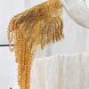 2Pcs Long Tassel Chain Sequin Shoulder Ornaments Glittering Shoulder Wrap  Stage Performances