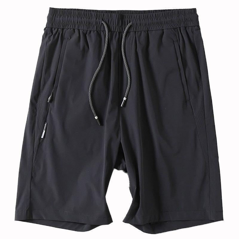 Export Company Factory Tail Single Ice Silk Elastic Breathable Beach Shorts Men's Summer All-Matching Casual Sports Fifth Pants