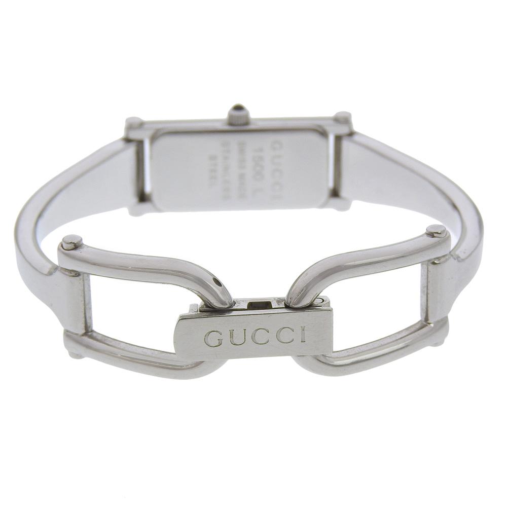 Gucci Watches 1500L blackDial Stainless Steel Quartz Analog Display Women Used