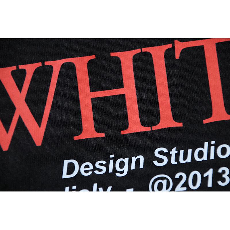 Off-White 2025 Summer New OW Motorcycle Girl Pattern Printed Short Sleeved T-shirt for Men and Women