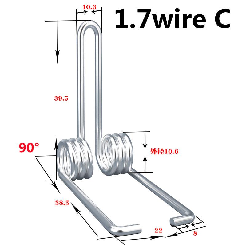 4pcs Customized Double Torsion Spring Wire 1.5/1.7mm Industrial Machinery DIY Accessories Stainless steel Spring